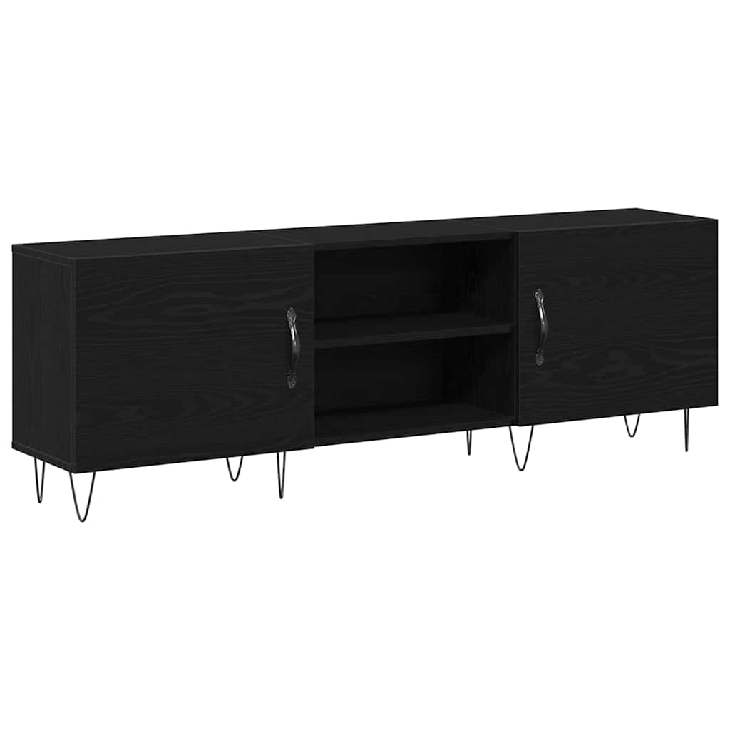 Sestava Tv Skříněk 150 X 30 X 50 Cm Černý Dub Kompozitní Dřevo