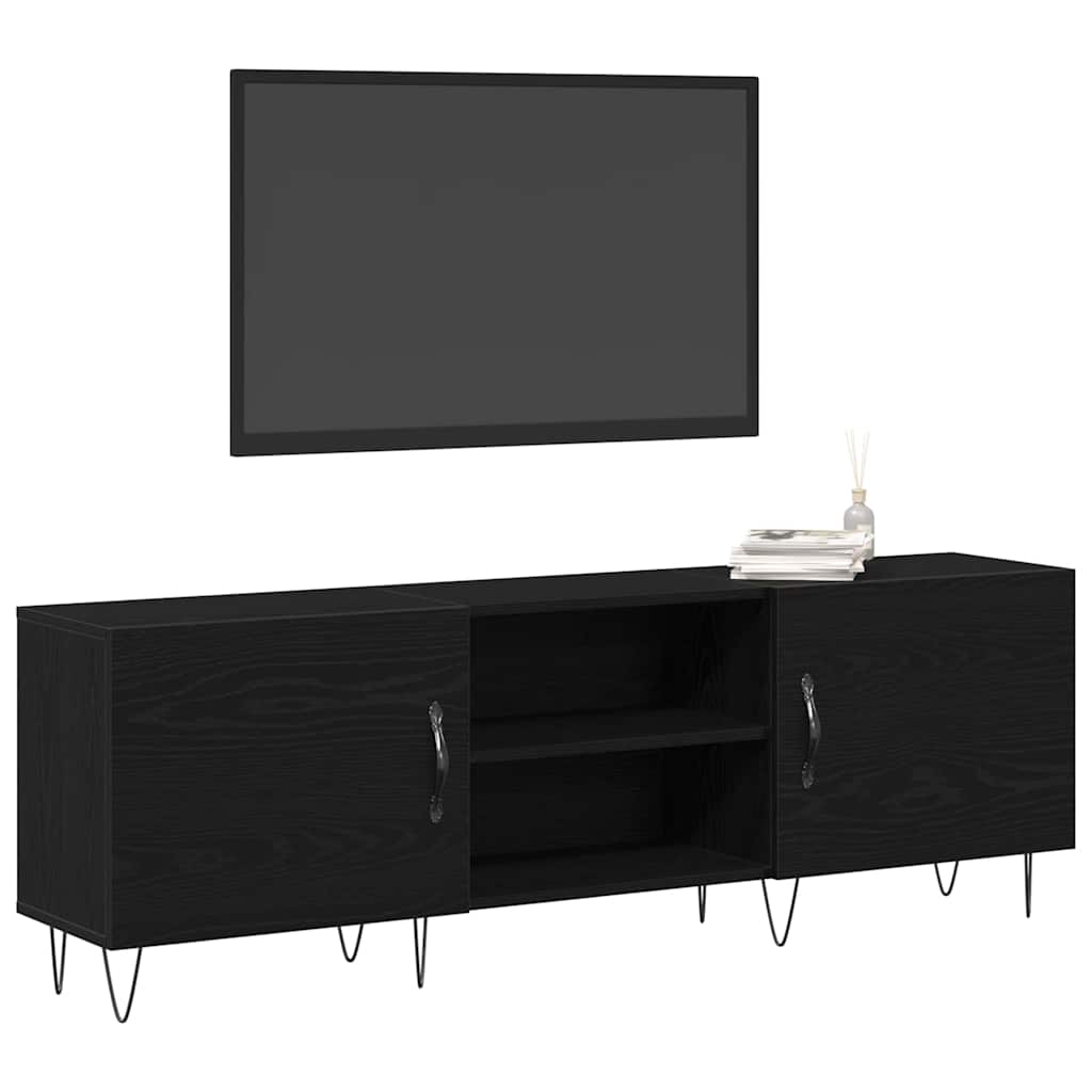 Sestava Tv Skříněk 150 X 30 X 50 Cm Černý Dub Kompozitní Dřevo