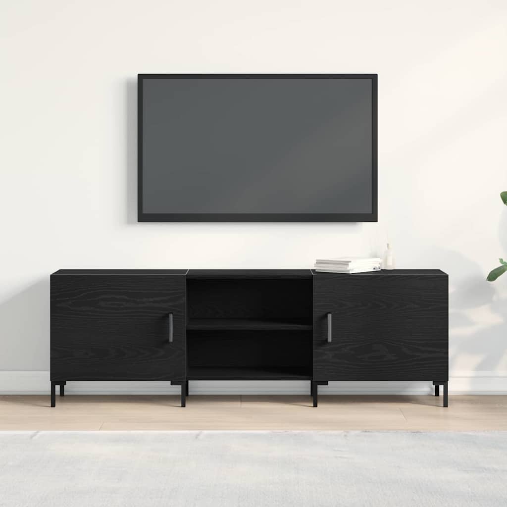 Sestava Tv Skříněk 150 X 30 X 50 Cm Černý Dub Kompozitní Dřevo