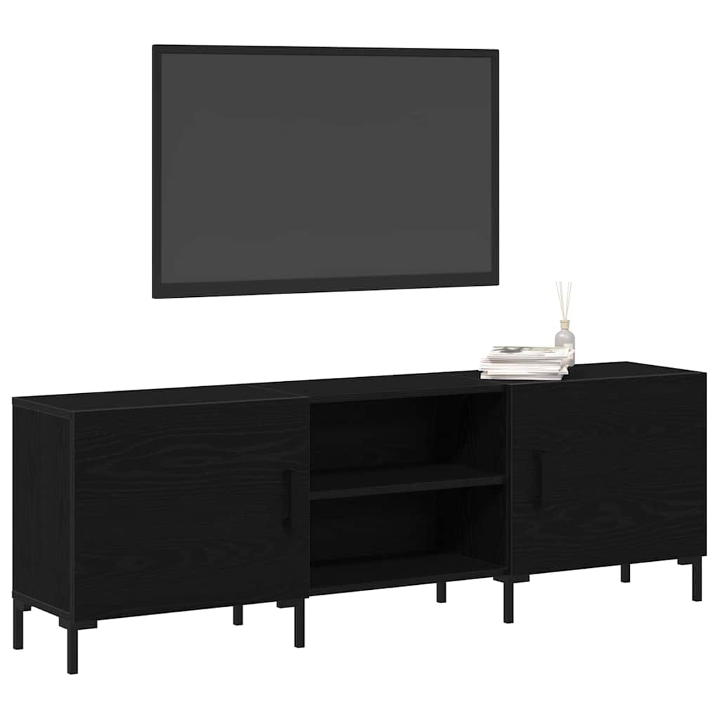 Sestava Tv Skříněk 150 X 30 X 50 Cm Černý Dub Kompozitní Dřevo