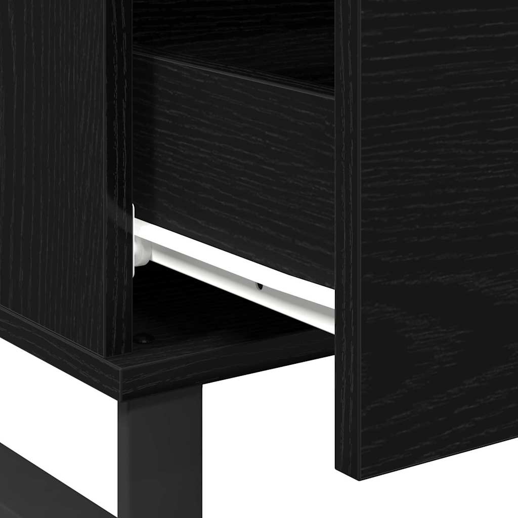 Konferenční Stolek Černý Dub 90 X 50 X 36,5 Cm Kompozitní Dřevo