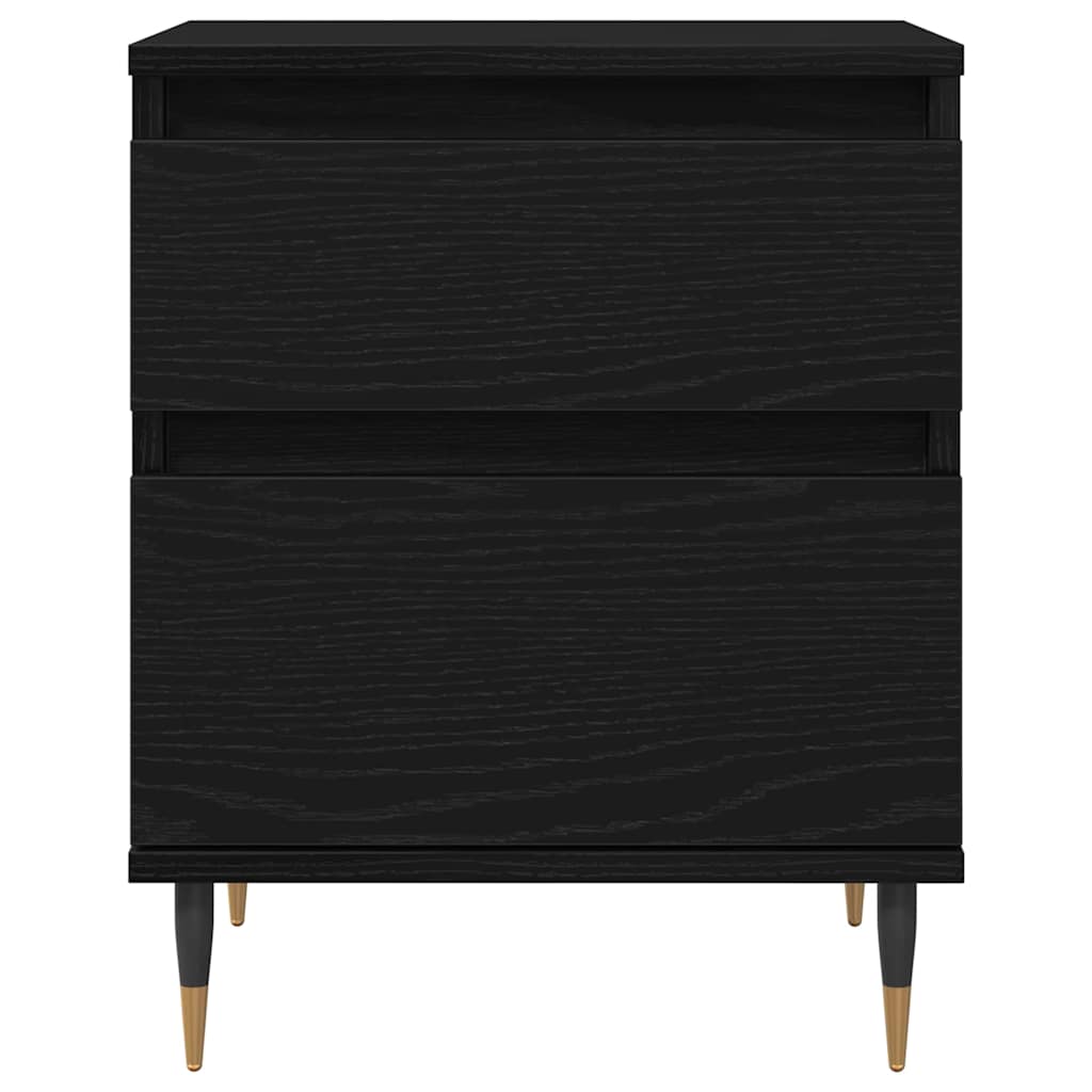 Noční Skříňka 2 Ks Černý Dub 40 X 35 X 50 Cm Kompozitní Dřevo