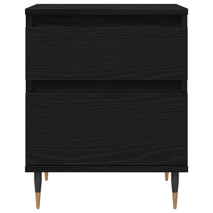 Noční Skříňka 2 Ks Černý Dub 40 X 35 X 50 Cm Kompozitní Dřevo