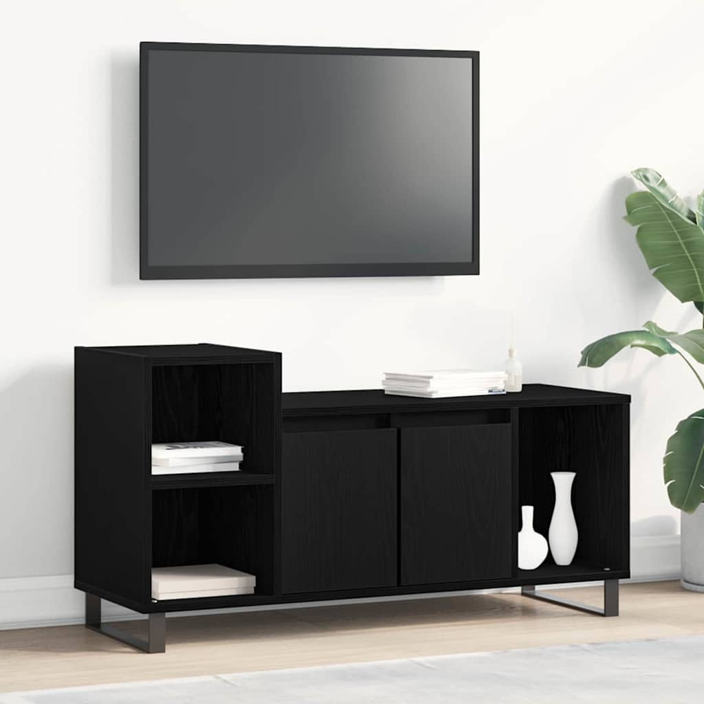 Sestava Tv Skříněk 100 X 35 X 55 Cm Černý Dub Kompozitní Dřevo