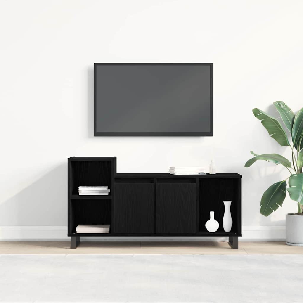 Sestava Tv Skříněk 100 X 35 X 55 Cm Černý Dub Kompozitní Dřevo