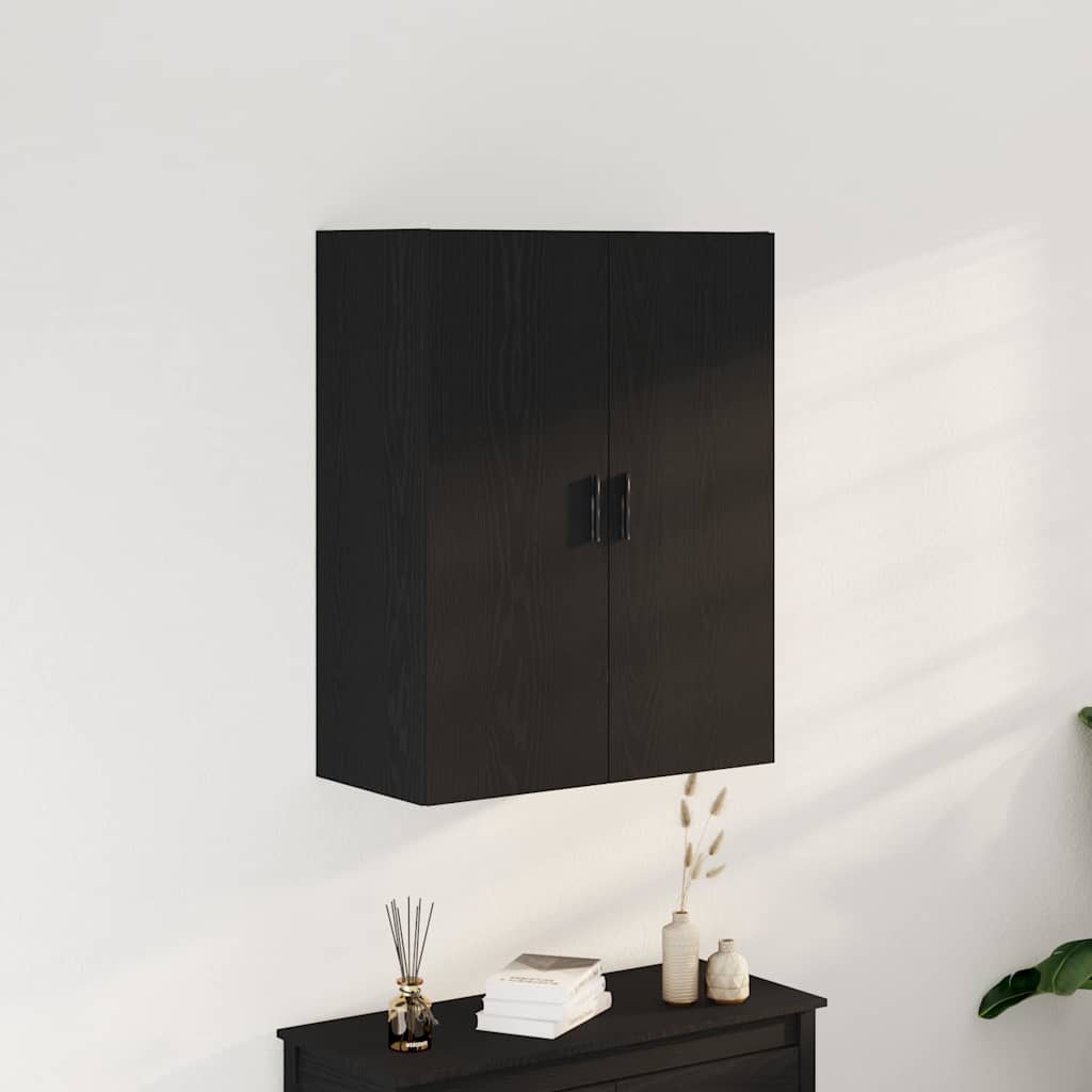 Nástěnná Skříň Černý Dub 69,5 X 34 X 180 Cm Kompozitní Dřevo