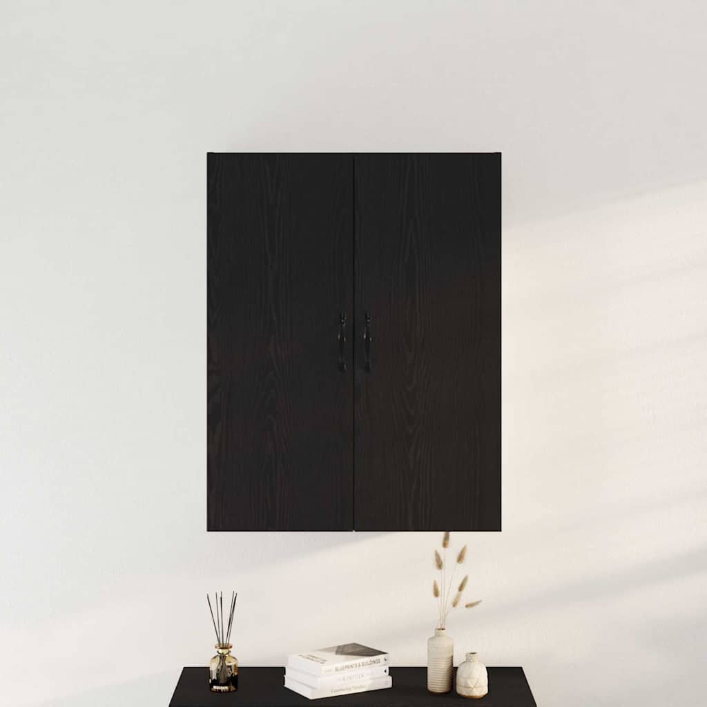 Nástěnná Skříň Černý Dub 69,5 X 34 X 180 Cm Kompozitní Dřevo