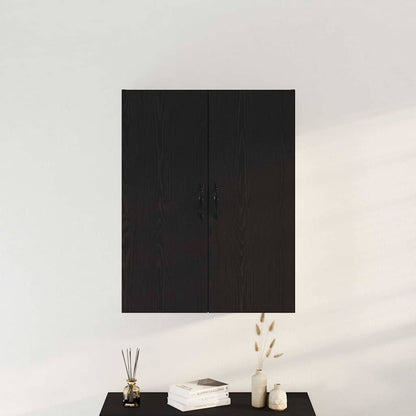 Nástěnná Skříň Černý Dub 69,5 X 34 X 180 Cm Kompozitní Dřevo