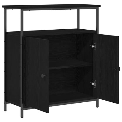 Servírovací Skříň Černý Dub 70 X 30 X 80 Cm Kompozitní Dřevo