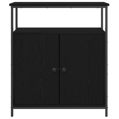 Servírovací Skříň Černý Dub 70 X 30 X 80 Cm Kompozitní Dřevo