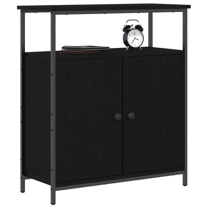 Servírovací Skříň Černý Dub 70 X 30 X 80 Cm Kompozitní Dřevo