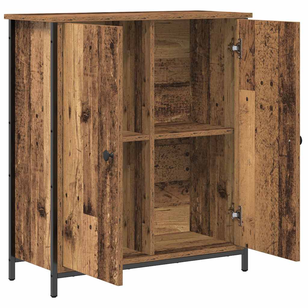 Servírovací Skříň Staré Dřevo 70 X 30 X 80 Cm Kompozitní Dřevo