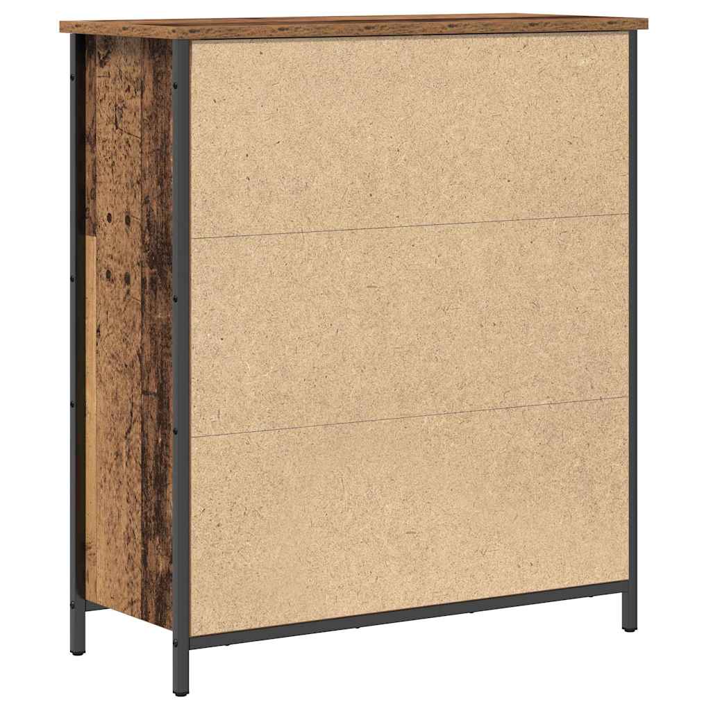Servírovací Skříň Staré Dřevo 70 X 30 X 80 Cm Kompozitní Dřevo