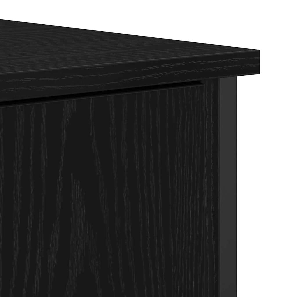 Servírovací Skříň Černý Dub 70 X 30 X 80 Cm Kompozitní Dřevo
