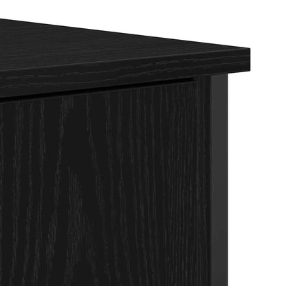 Servírovací Skříň Černý Dub 70 X 30 X 80 Cm Kompozitní Dřevo