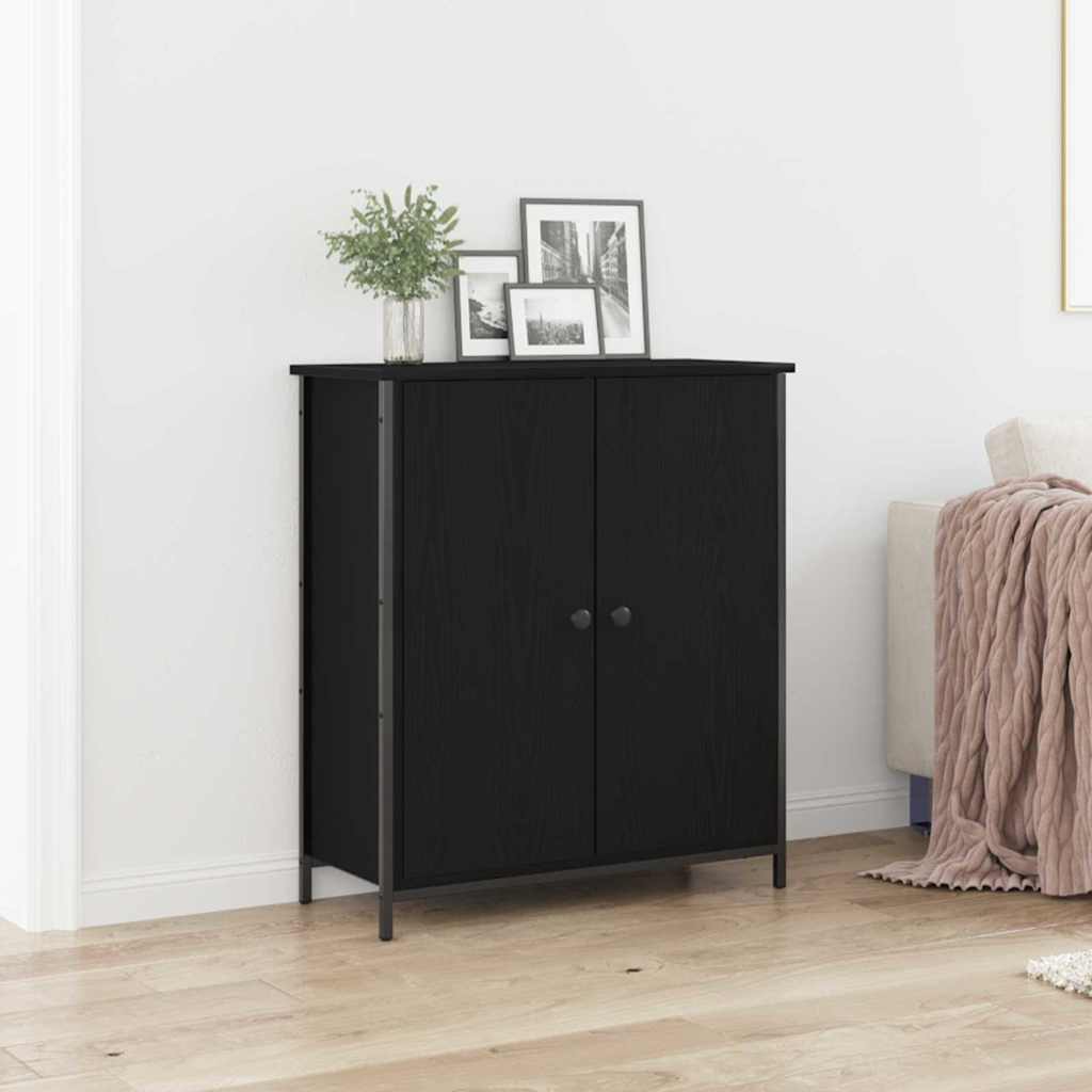 Servírovací Skříň Černý Dub 70 X 30 X 80 Cm Kompozitní Dřevo
