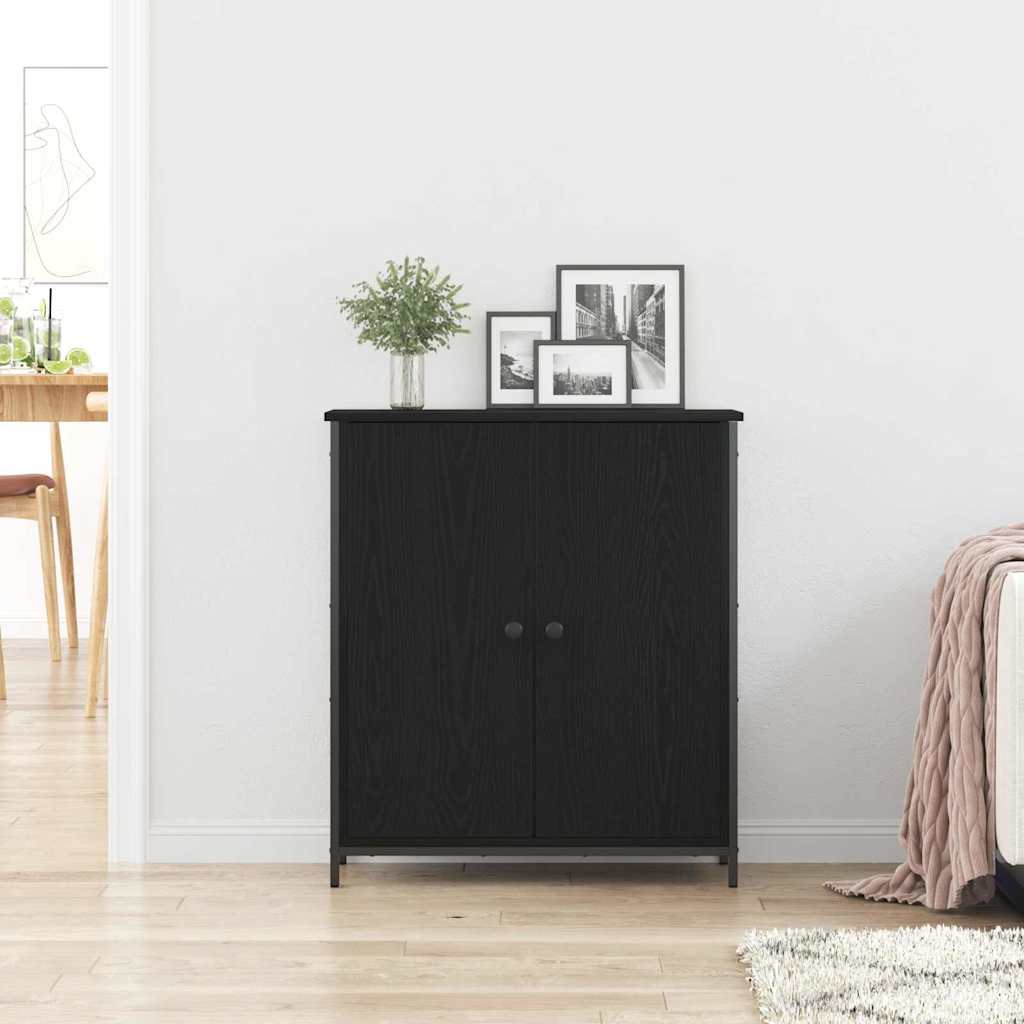 Servírovací Skříň Černý Dub 70 X 30 X 80 Cm Kompozitní Dřevo