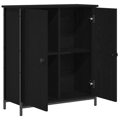 Servírovací Skříň Černý Dub 70 X 30 X 80 Cm Kompozitní Dřevo