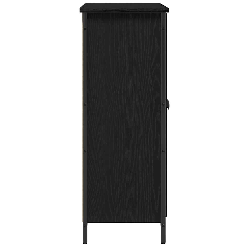 Servírovací Skříň Černý Dub 70 X 30 X 80 Cm Kompozitní Dřevo