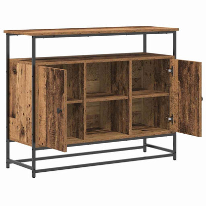 Servírovací Skříň Staré Dřevo 100 X 35 X 80 Cm Kompozitní Dřevo