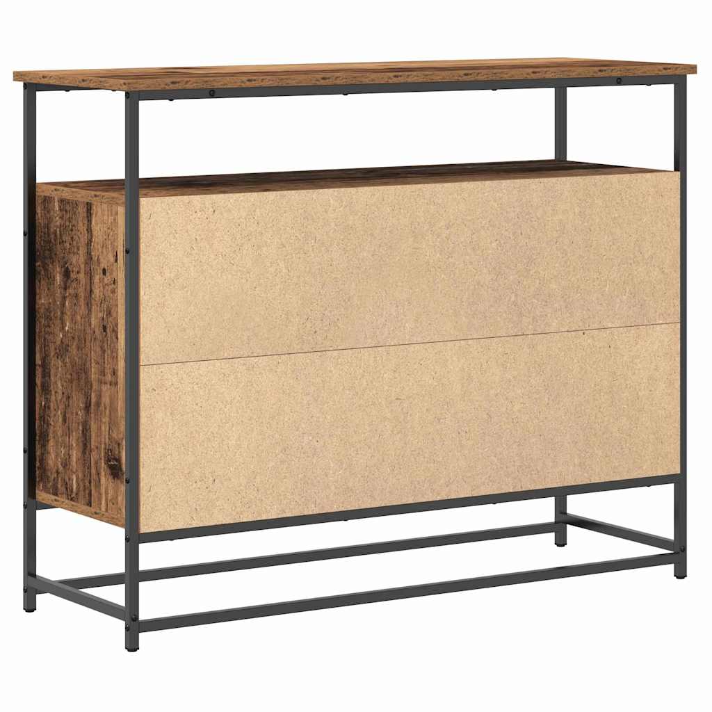 Servírovací Skříň Staré Dřevo 100 X 35 X 80 Cm Kompozitní Dřevo