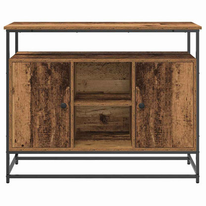Servírovací Skříň Staré Dřevo 100 X 35 X 80 Cm Kompozitní Dřevo