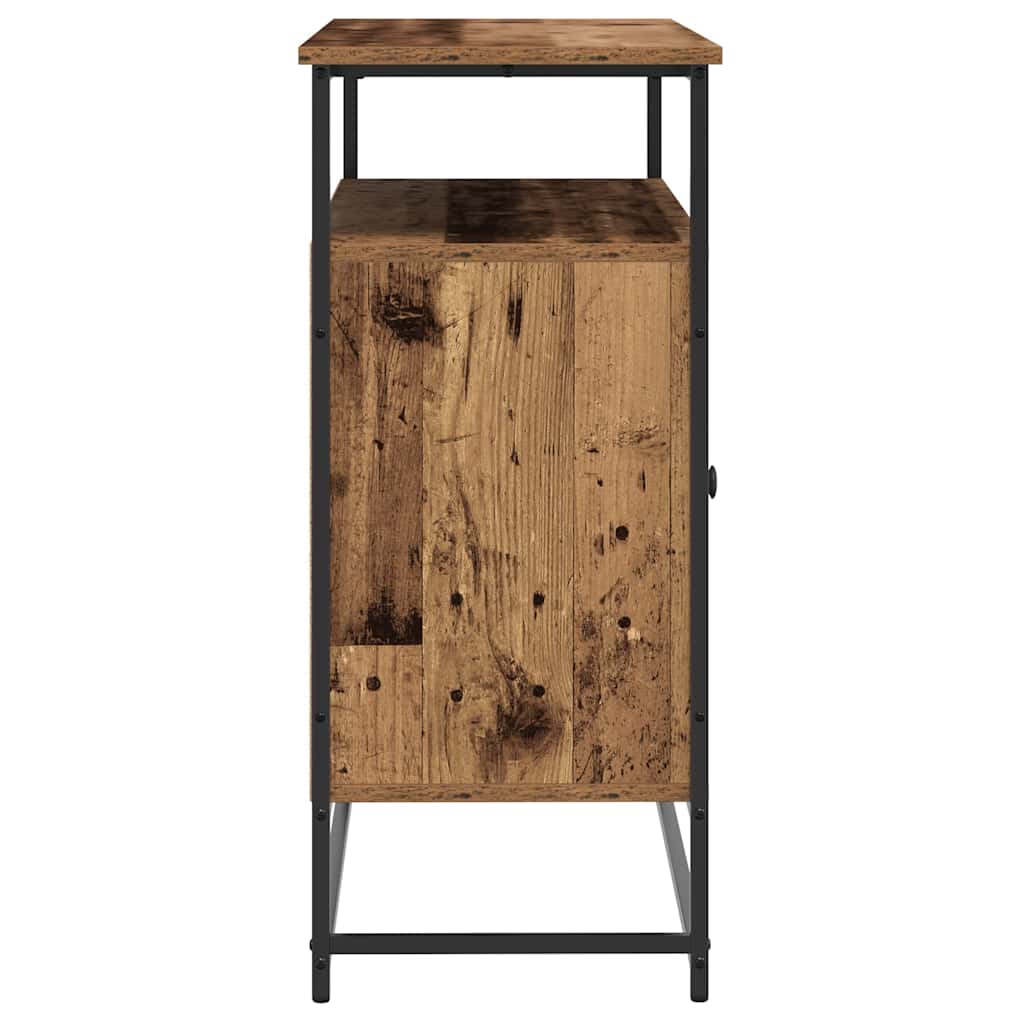 Servírovací Skříň Staré Dřevo 100 X 35 X 80 Cm Kompozitní Dřevo
