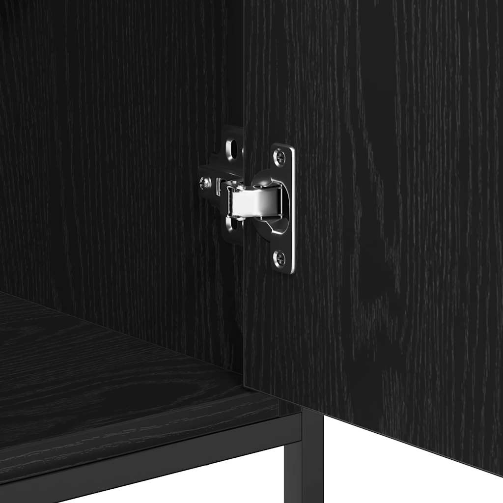 Servírovací Skříň Černý Dub 100 X 35 X 80 Cm Kompozitní Dřevo