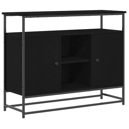 Servírovací Skříň Černý Dub 100 X 35 X 80 Cm Kompozitní Dřevo