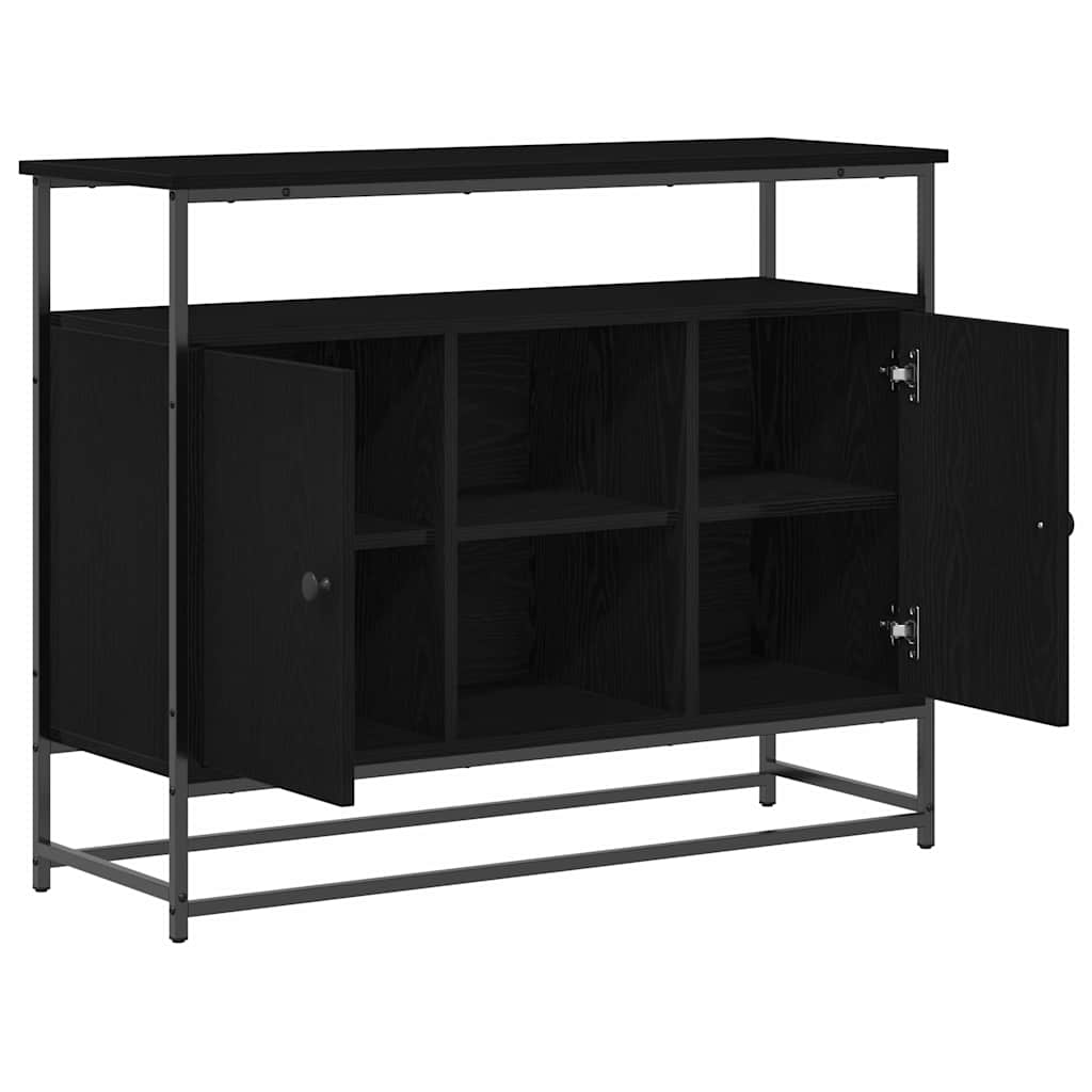 Servírovací Skříň Černý Dub 100 X 35 X 80 Cm Kompozitní Dřevo