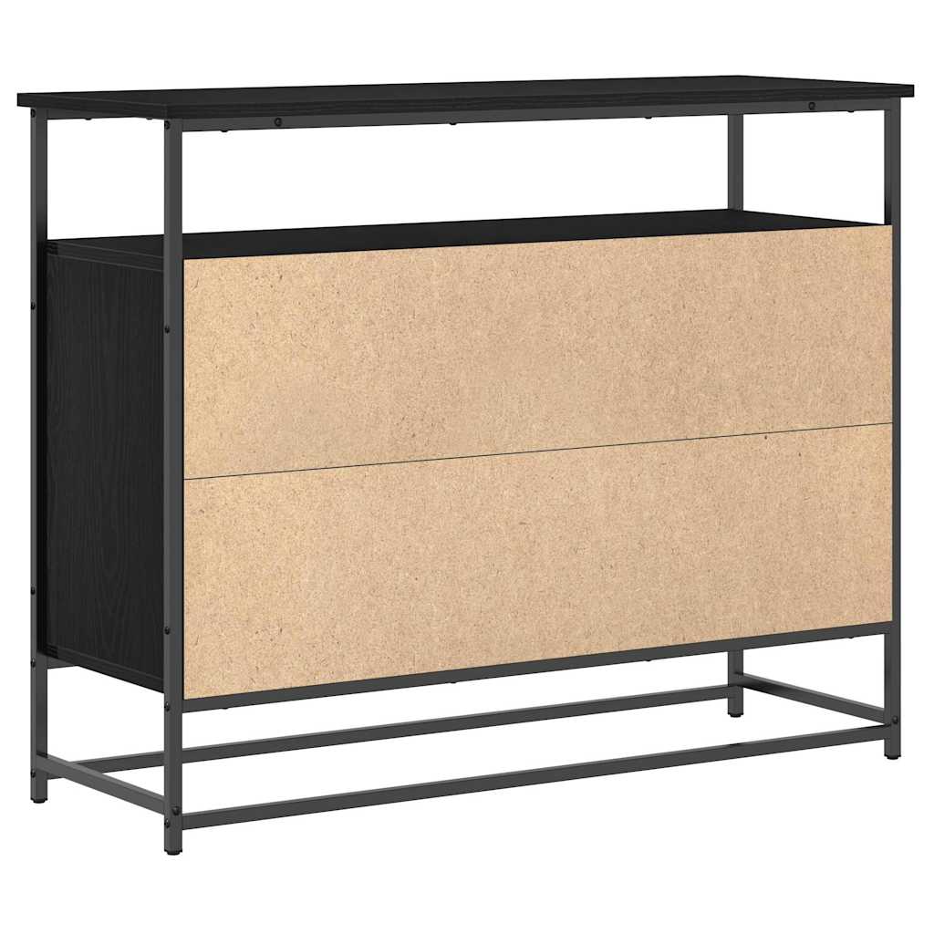 Servírovací Skříň Černý Dub 100 X 35 X 80 Cm Kompozitní Dřevo