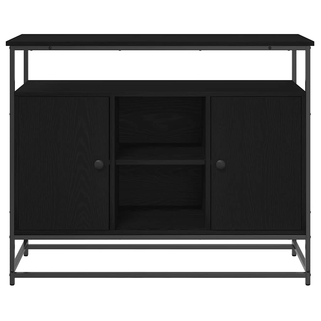 Servírovací Skříň Černý Dub 100 X 35 X 80 Cm Kompozitní Dřevo
