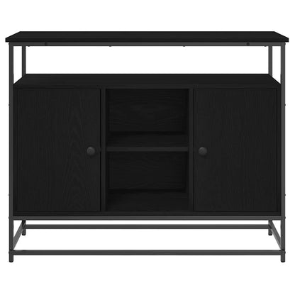 Servírovací Skříň Černý Dub 100 X 35 X 80 Cm Kompozitní Dřevo