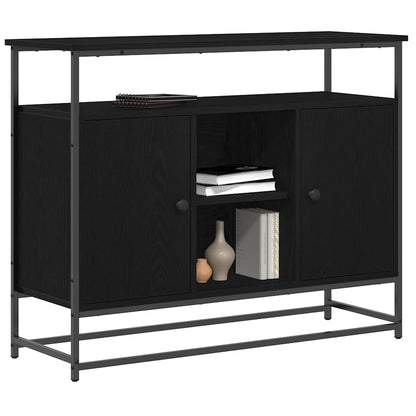Servírovací Skříň Černý Dub 100 X 35 X 80 Cm Kompozitní Dřevo