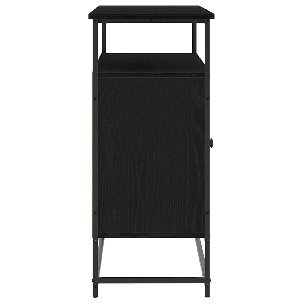 Servírovací Skříň Černý Dub 100 X 35 X 80 Cm Kompozitní Dřevo