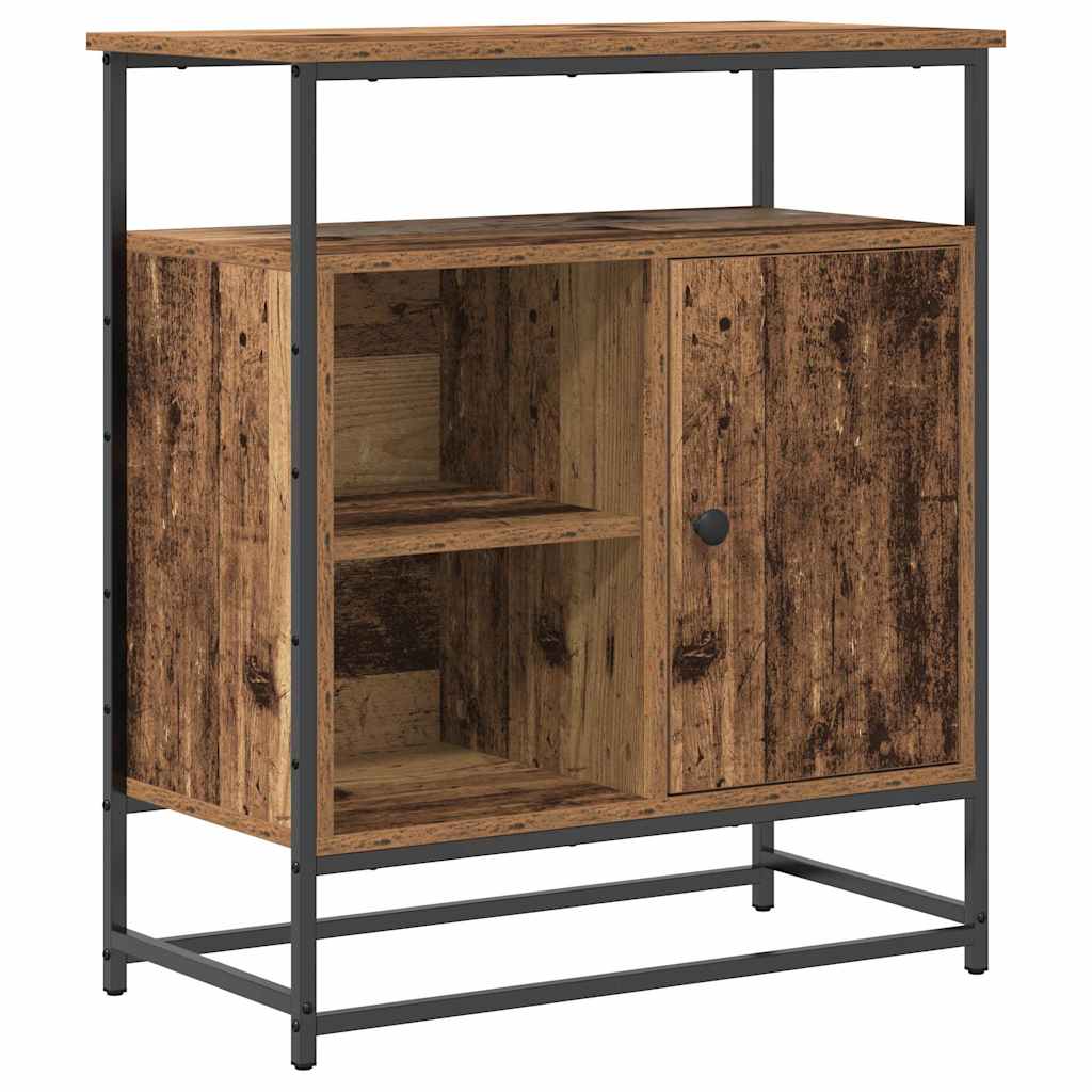 Servírovací Skříň Staré Dřevo 69 X 35 X 80 Cm Kompozitní Dřevo