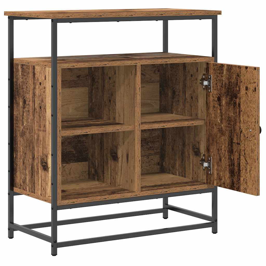 Servírovací Skříň Staré Dřevo 69 X 35 X 80 Cm Kompozitní Dřevo