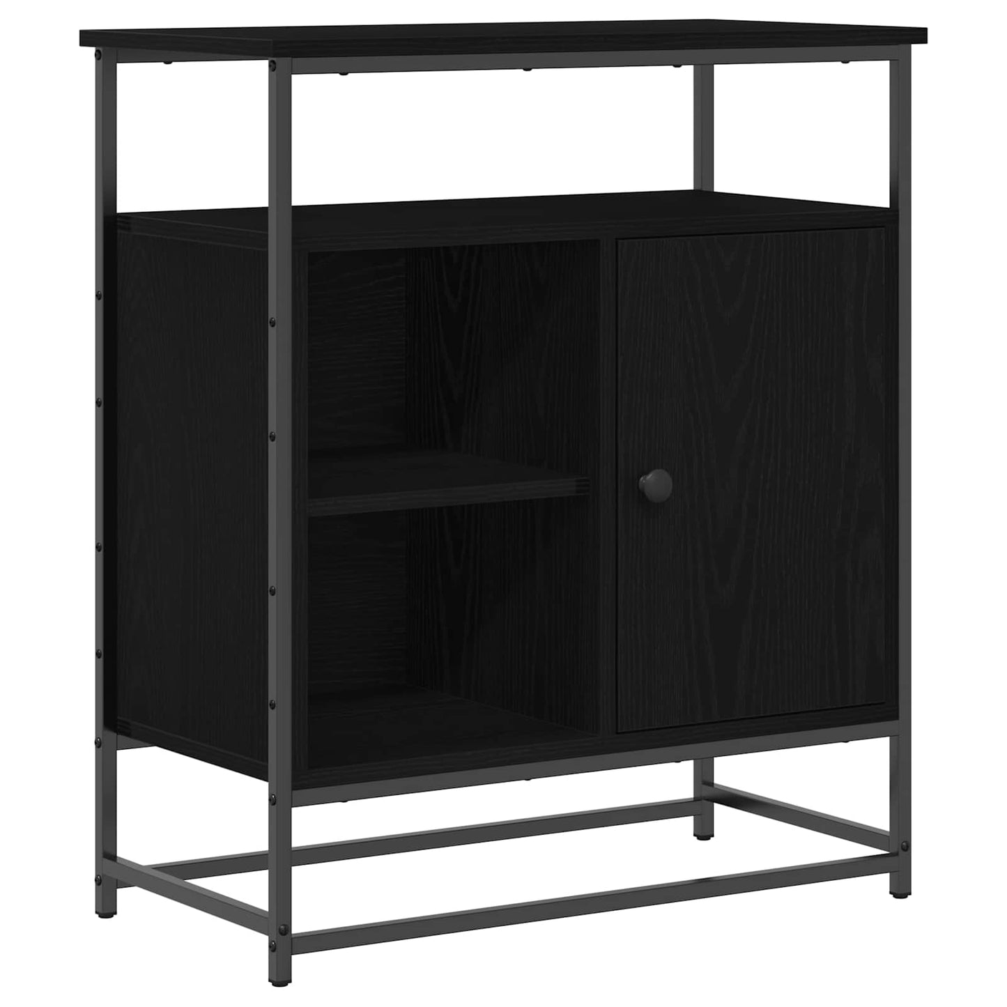 Servírovací Skříň Černý Dub 69 X 35 X 80 Cm Kompozitní Dřevo