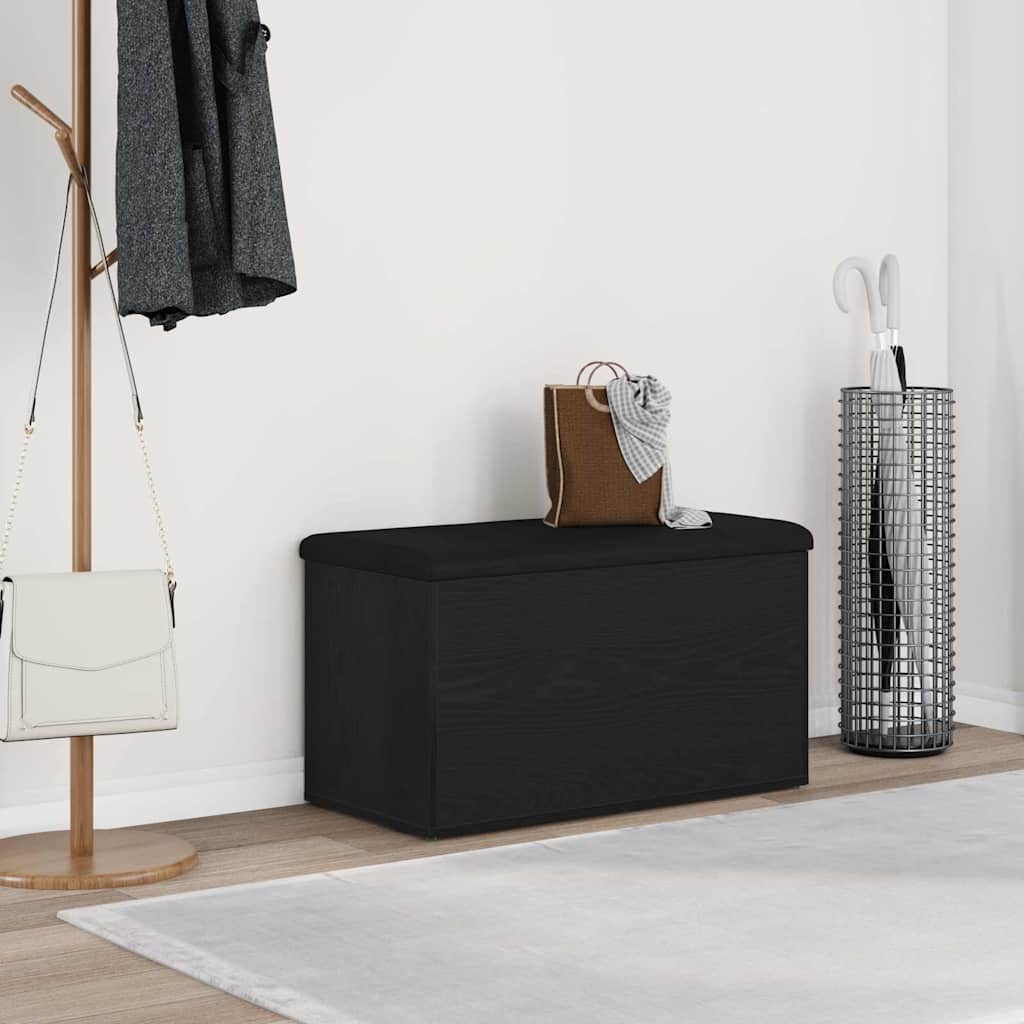 Úložná Lavice Černý Dub 82 X 42 X 45 Cm Kompozitní Dřevo