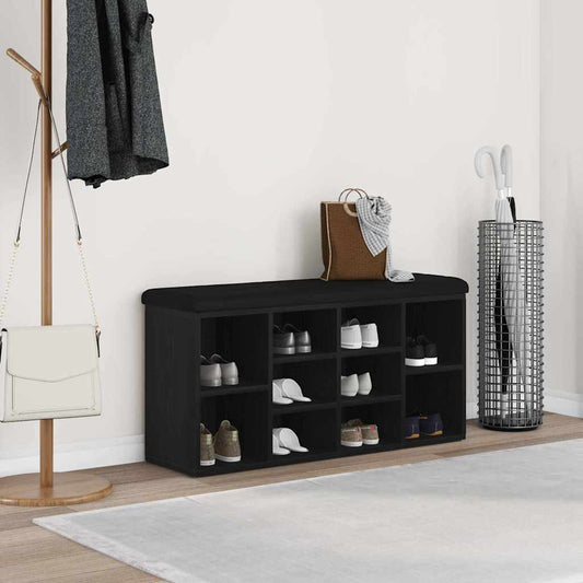 Lavička Na Boty Černý Dub 102 X 32 X 50 Cm Kompozitní Dřevo