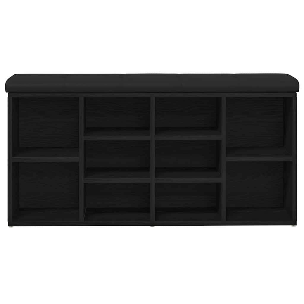 Lavička Na Boty Černý Dub 102 X 32 X 50 Cm Kompozitní Dřevo