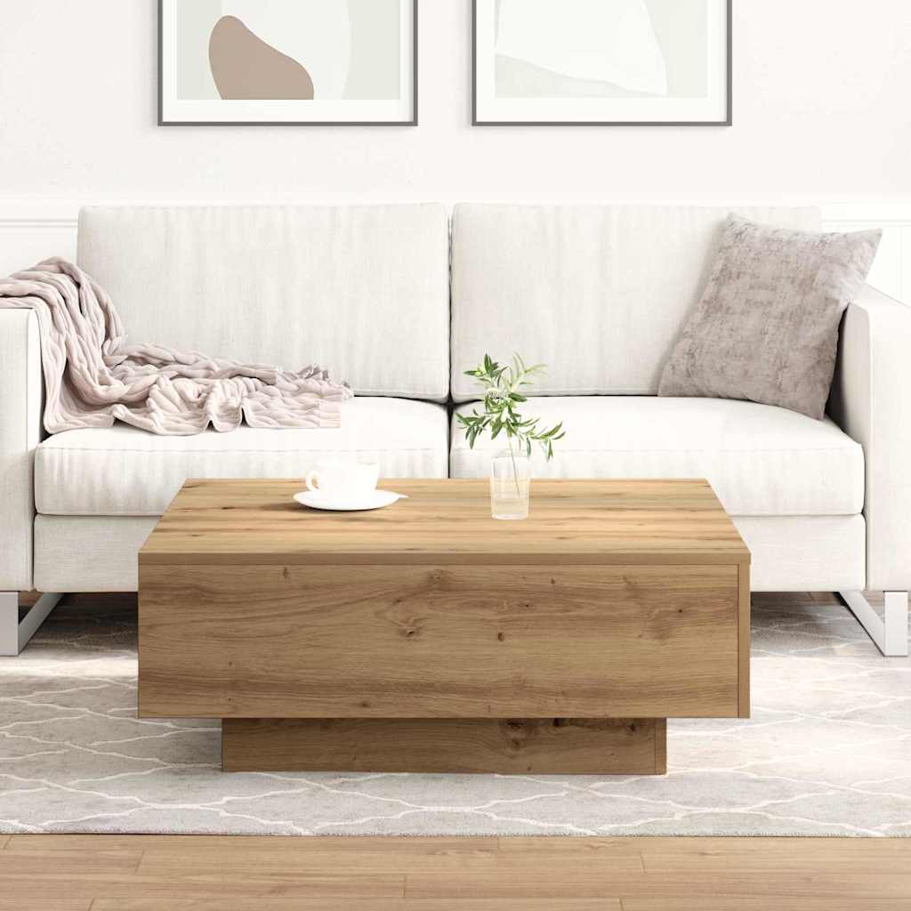 Konferenční Stolek Artisanový Dub 80 X 80 X 31 Cm