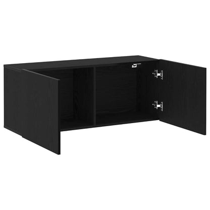 Sestava Tv Skříněk 100 X 30 X 41 Cm Černý Dub Kompozitní Dřevo