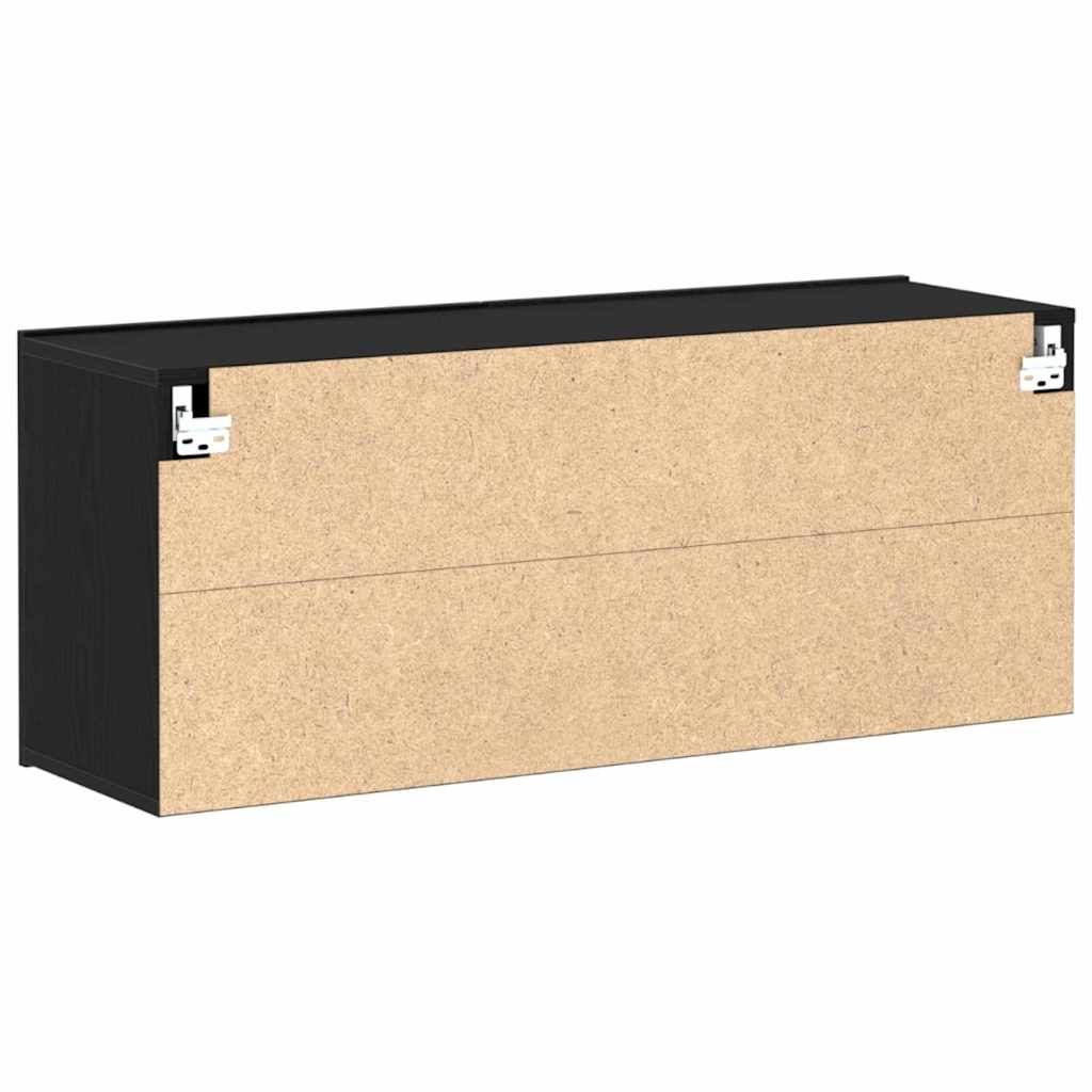 Sestava Tv Skříněk 100 X 30 X 41 Cm Černý Dub Kompozitní Dřevo
