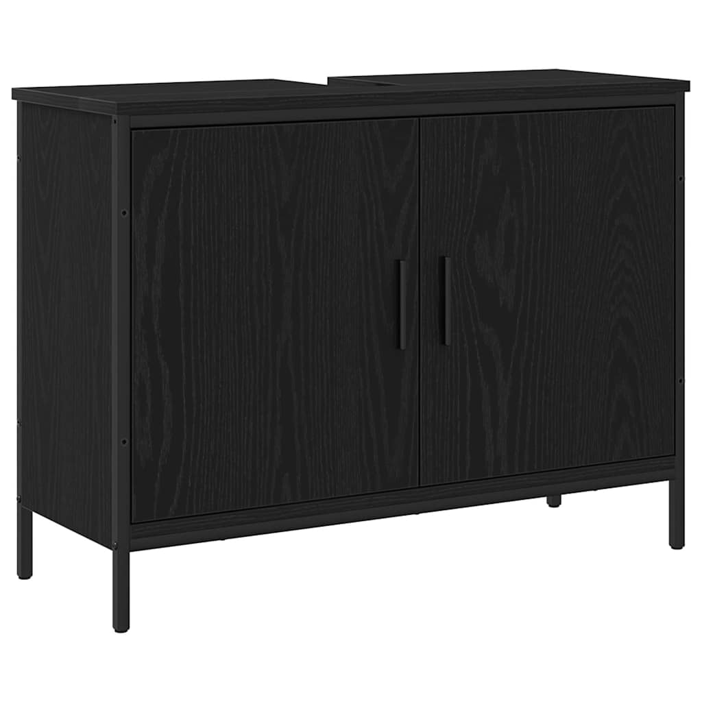 Skříňka Pod Umyvadlo Černý Dub 80 X 30 X 60 Cm Kompozitní Dřevo