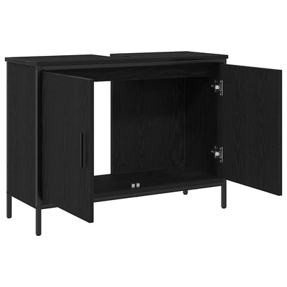 Skříňka Pod Umyvadlo Černý Dub 80 X 30 X 60 Cm Kompozitní Dřevo