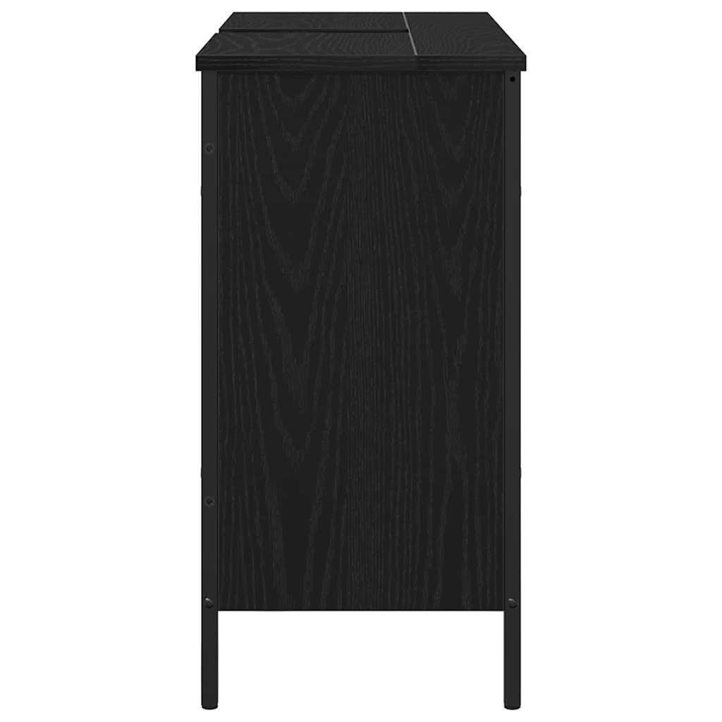 Skříňka Pod Umyvadlo Černý Dub 80 X 30 X 60 Cm Kompozitní Dřevo
