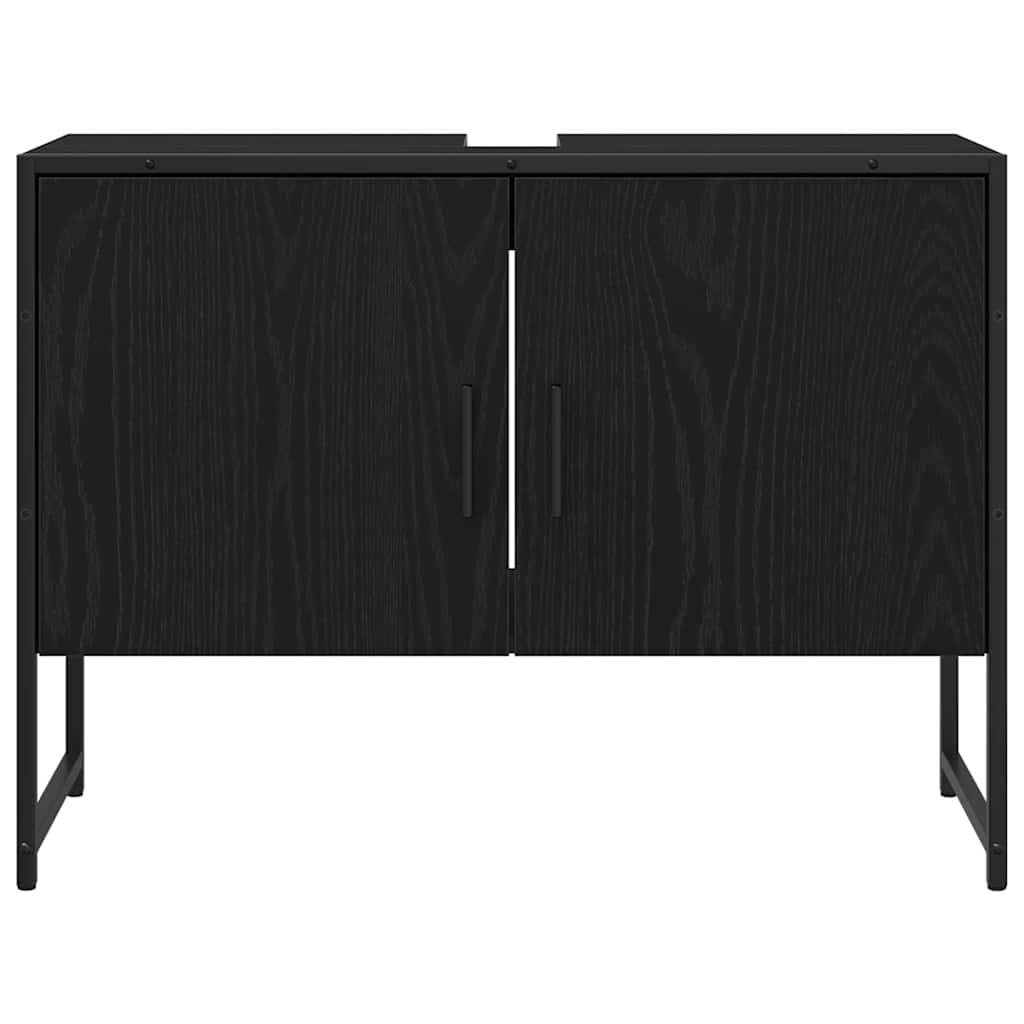 Skříňka Pod Umyvadlo Černý Dub 80 X 30 X 60 Cm Kompozitní Dřevo