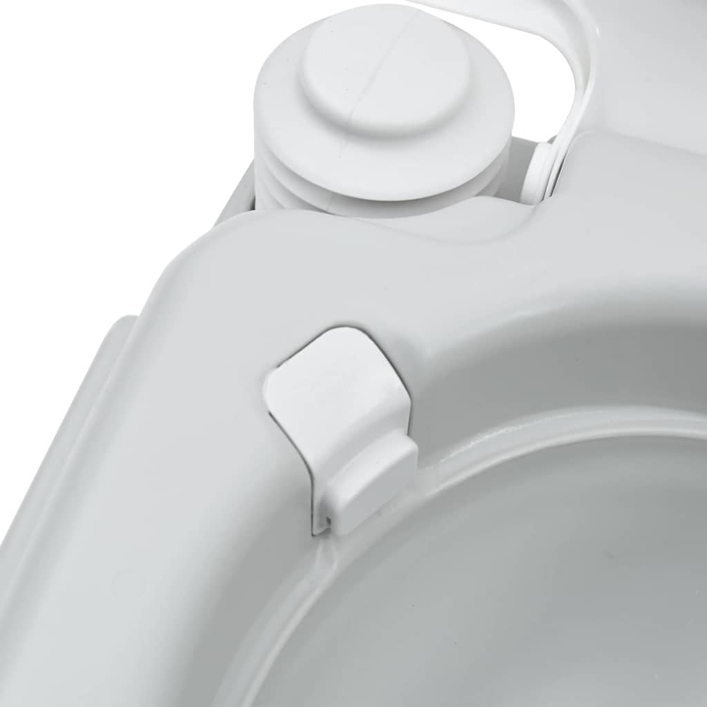 Campingové Wc Šedá A Bílá 41,5 X 36,5 X 30 Cm Polyethylen