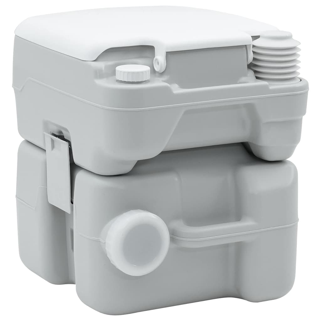 Campingové Wc Šedá A Bílá 41,5 X 36,5 X 42 Cm Polyethylen